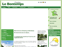 Tablet Screenshot of camping-lebontemps.com